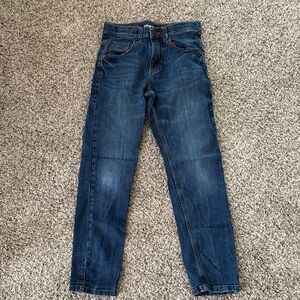 Wrangler Kids Dark Blue Denim Jeans with Subtle Fade